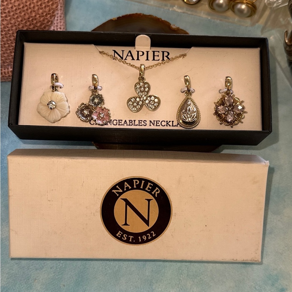 Napier Gold Tone Necklace Set